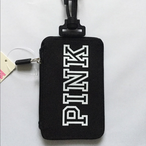 $20❤️VS LOVE PINK Black & White ID Holder - Picture 5 of 8